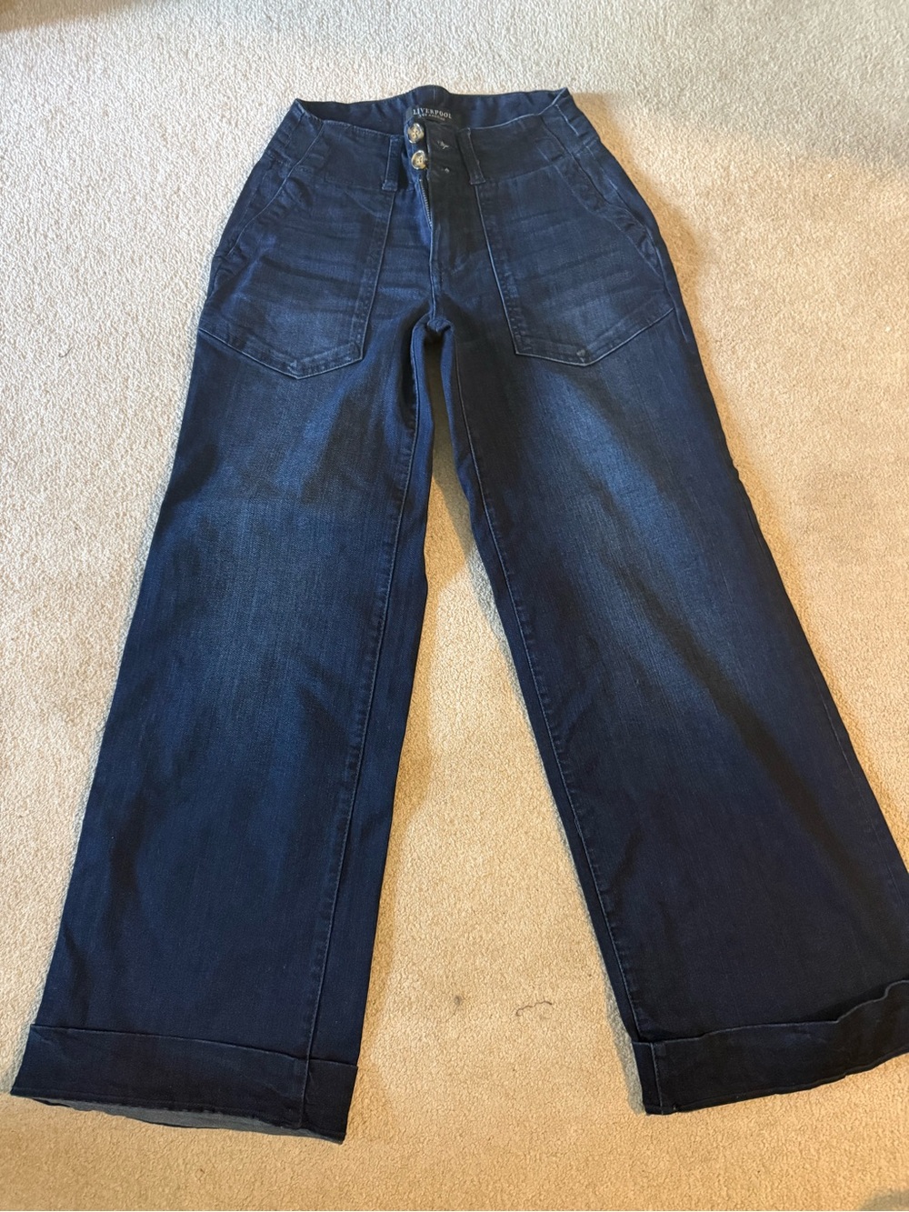 Women’s Dark Navy Wide Leg Jeans